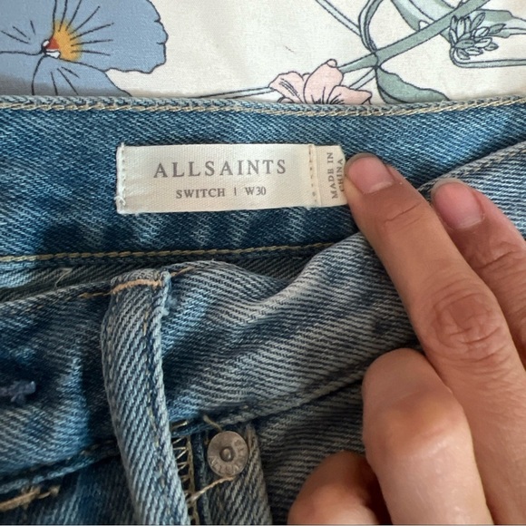 All Saints Men’s Distressed Denim Shorts - Picture 3 of 8